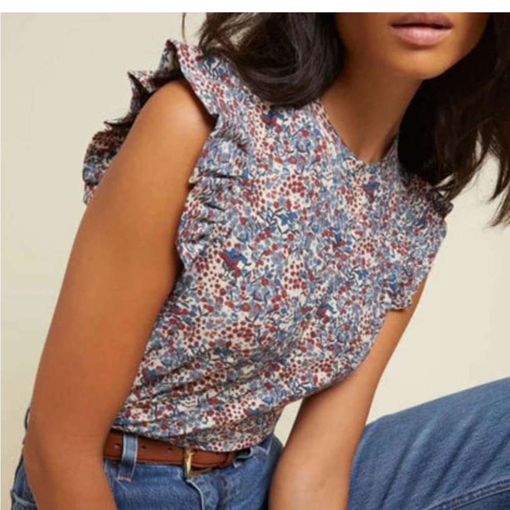 Naition LTD PAULETTE Floral  Ruffle Top